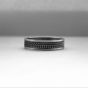 Sterling silver Bali style band ring, band ring, silver band, Bali ring